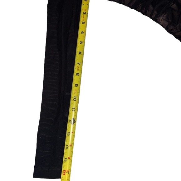 Nookie Vision Mini Dress Ruched Mesh Long Sleeve Black Size Small NWT - Picture 6 of 10